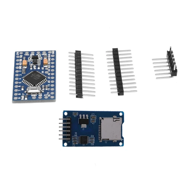 Improved Version ATMEGA328P Pro Mini 5V / 16Mhz Blocks With SPI Reader Mini SD Memory Card TF Memory Card Shield Module 2
