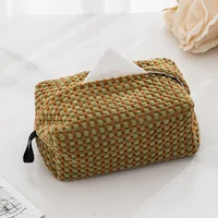 Can Be Hung Creative Modern Light Luxury Style Home Fabric Tissue Box Living Room Desktop Napkin Cover Tissue Bag Tissue Box 1
