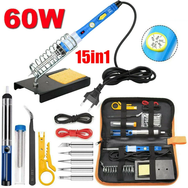 Electric Soldering Iron 80W Adjustable Temperature LCD Welding Tool Ceramic  Heater Soldering Iron Wood Burning Tips Set - AliExpress