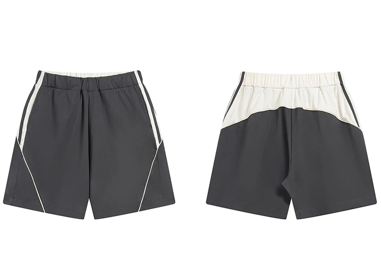 Side-Stripe Patchwork Track Shorts Sc499477737e3488e83d8a682297db57fT