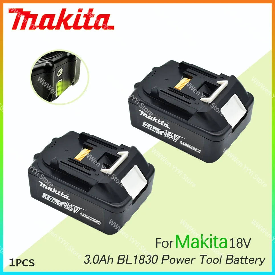

Makita Original 18V Makita 3000mAh Lithium ion Rechargeable Battery 18v drill Replacement Batteries BL1860 BL1830 BL1850 BL1860B