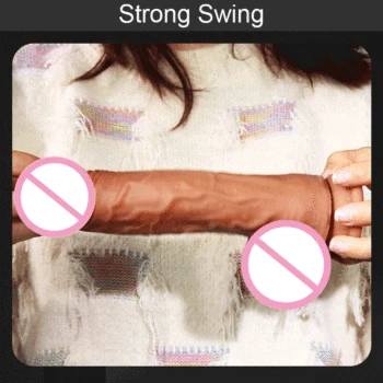 Telescopic Thrusting Heating Dildo Vibrator G-spot Massage Swing Huge Realistic Penis Vibrator Sex Toys for Women Sex Products 6