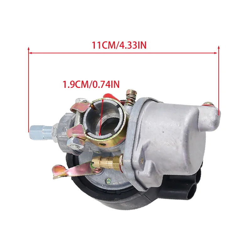 Carburatore per motore a 2 tempi da 49cc 60cc 66cc 80cc per bicicletta motorizzata - immagine 2
