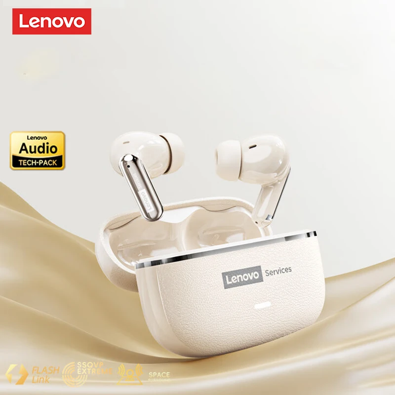 Lenovo LE208 Wireless Bluetooth 6.0 Leather Headphones HiFi Lossless Sound Noise Reduction Earphone Low Latency Gaming Earbuds 9
