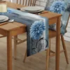 Dahlia Oil Painting Blue Table Runner Decoration Home Decor Dinner Table Decoration Table Decor 2