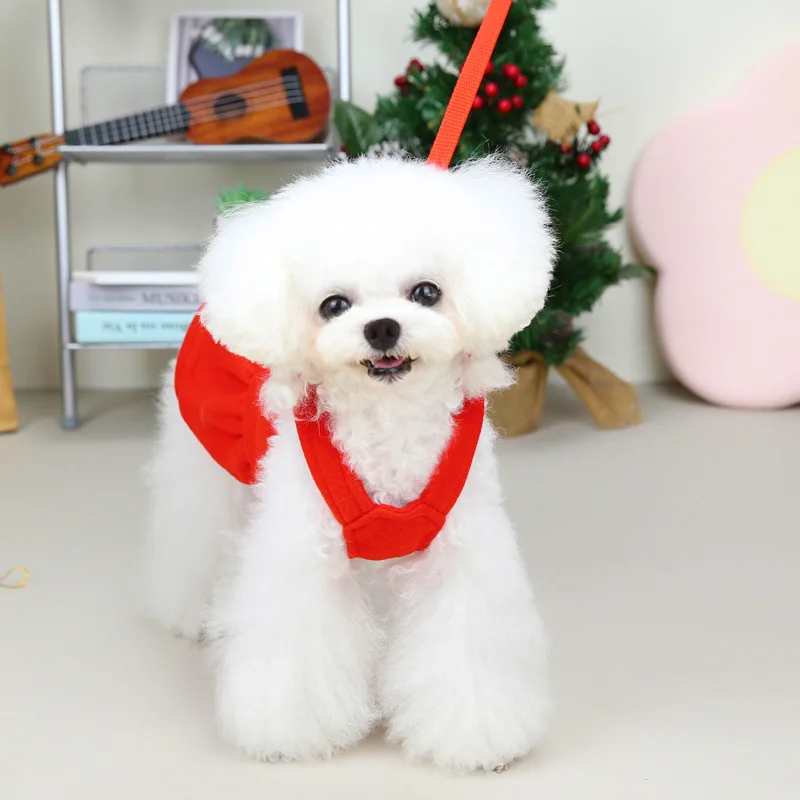 Warm Fleece Dog Princess Dress Autumn Winter Pet Skirt Traction Ring Small Dogs Cats Puppy Yorkies Maltese