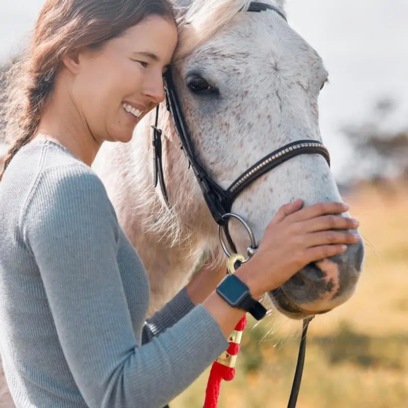 Horse Rope 6.5ft Training Lead With Trigger Bull Snap Strong Cord For Effective Handling Long Walking Lead For Equestrian Sports 4