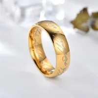 Bagues de mariage pour Couples, gravure Laser en acier inoxydable de 6MM, bijoux de film à la mode pour hommes et femmes, cadeaux, vente en gros 3