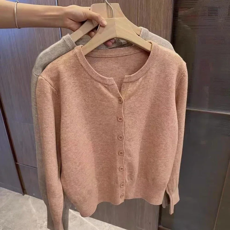 Fashion Women’s Thin Fleece Knit Loose Short Cashmere Sweater Round Neck Warm Korean Casual Female Sweater Top Cloting Best Sellers In Women's Clothing