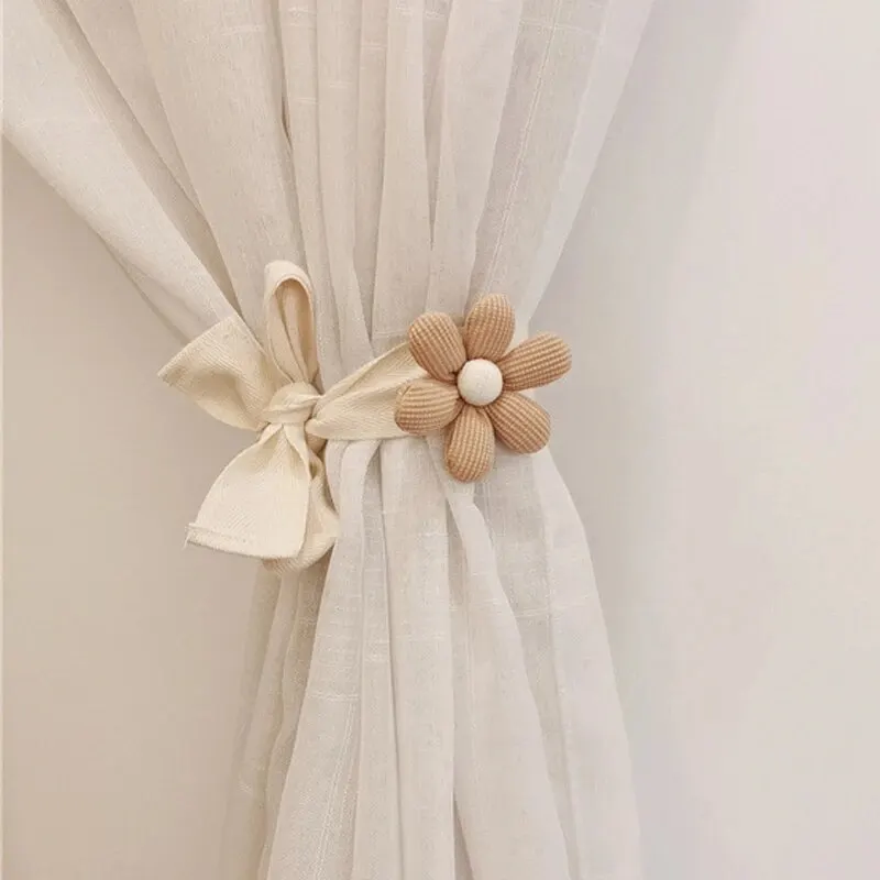 3D Flower Curtain Ties Car Curtain Ties Decorative Bundle Rope Children's Room Decoration