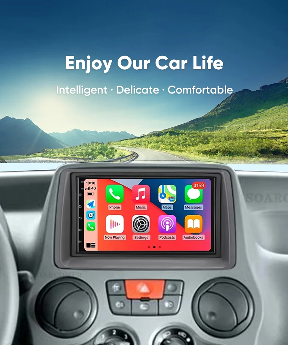 Car Radio 7" Android 14 for FIAT Panda 2003-2012 Stereo Multimedia Player Navigation Autoradio Carplay Auto car multimedia player car radio