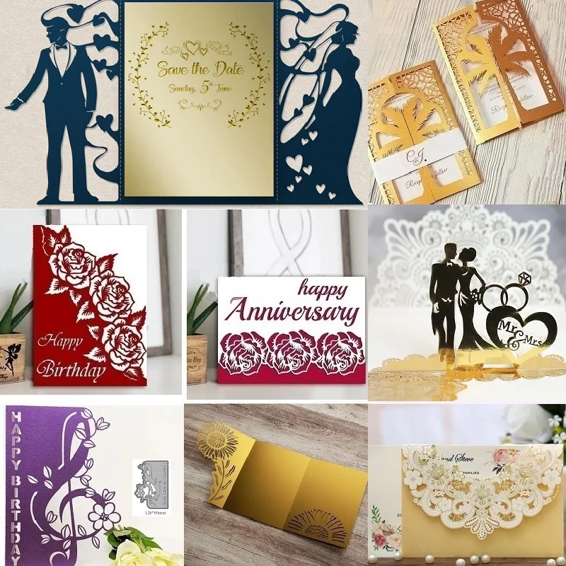 Scrapbooking Dies Cards Wedding | Card Making Border Cutting Dies