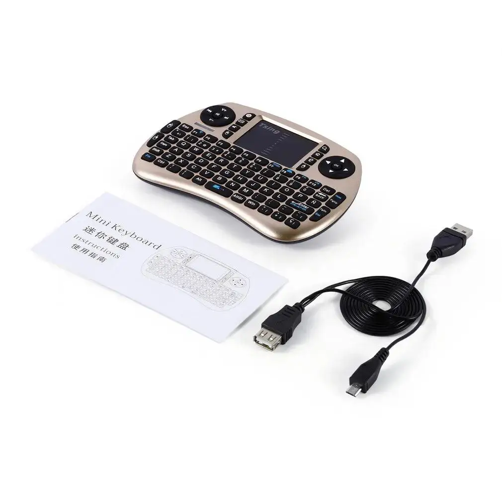 

Portable Handheld Wireless Keyboard Touchpad Multi-media for TV Box Media TV PC Stick Laptop for Raspberry PI PS3 French Spanish