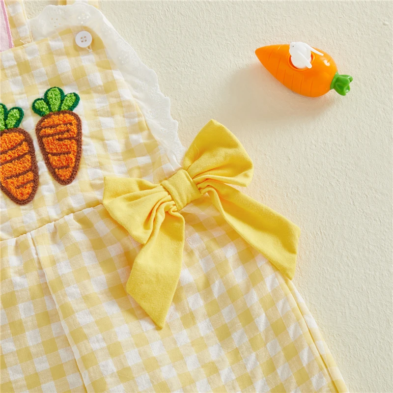 Easter Plaid Bell-Bottom Overalls 5