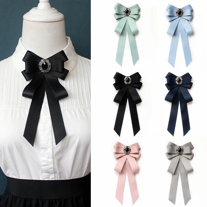 Bow Tie Handmade Fashion Butterfly Knot Ribbon Diamond College Rhinestone Shirt Gift for Men Accessories