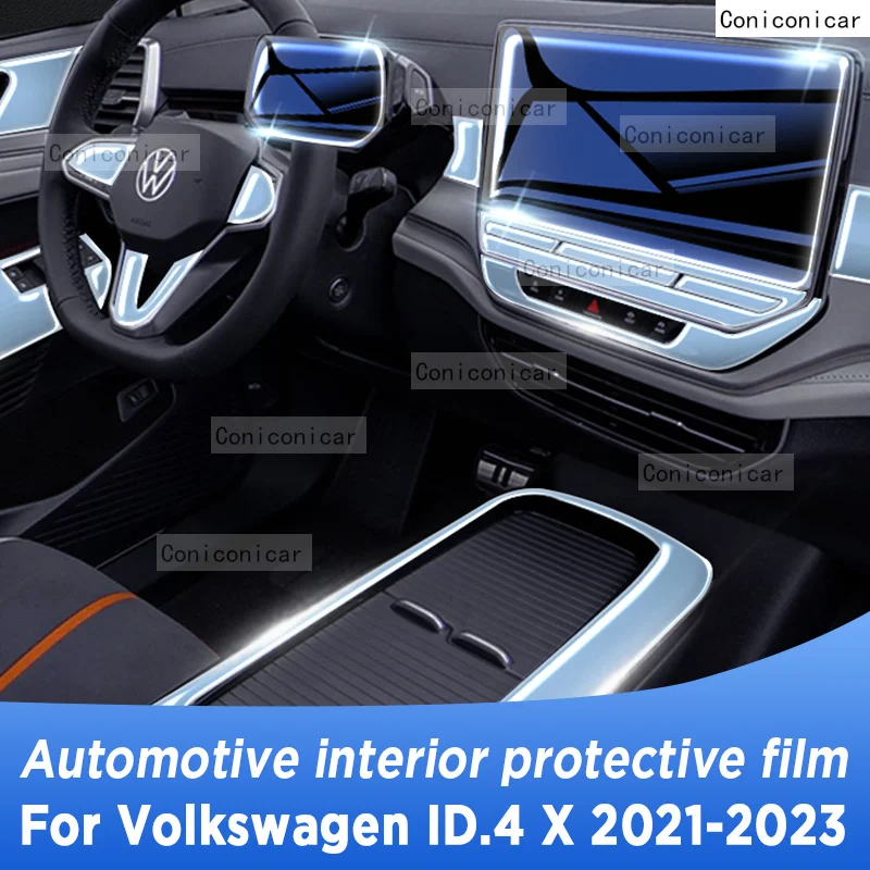 

For Volkswagen ID.4 X 2021-2023 Gearbox Panel Navigation Screen Automotive Interior Protective Film Anti-Scratch Accessories