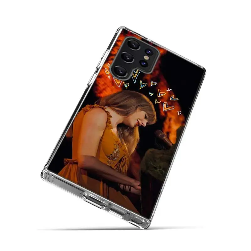 thumbnail image 1 of Funda transparente T-Taylors S-Swifts para Samsung Galaxy S21 S20 S23 FE S24 S22 Ultra Capa S10 S9 S8 Plus S10E, carcasa protectora, 1 of 5