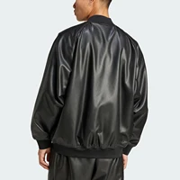 Adidas officiel véritable trois rayures hommes Faux cuir Sport chaud veste ample JC8220 2