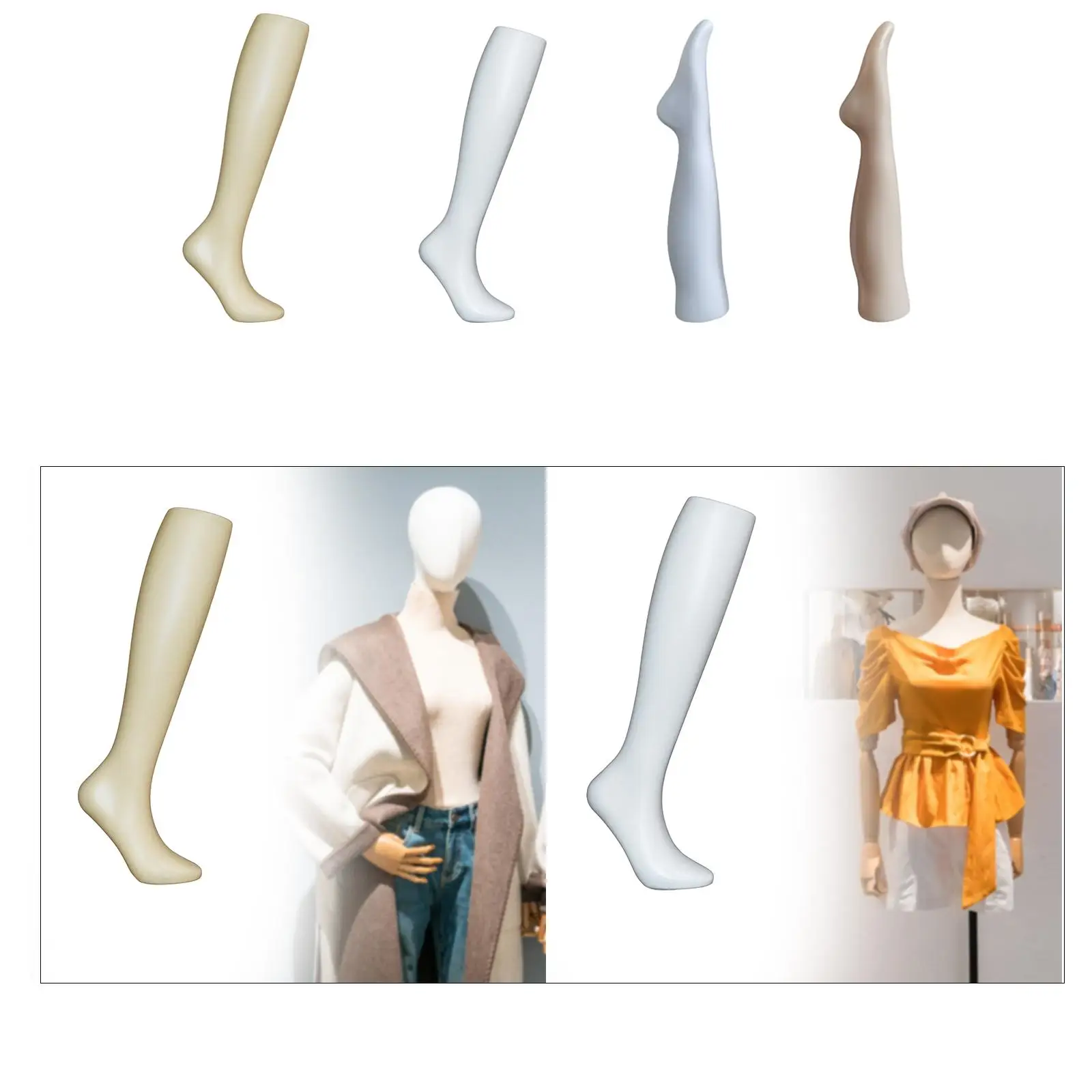 Female Mannequin Leg Manikin Stockings Display Model Photo Props Stockings Display Stand for Malls Shops Commercial Use Store