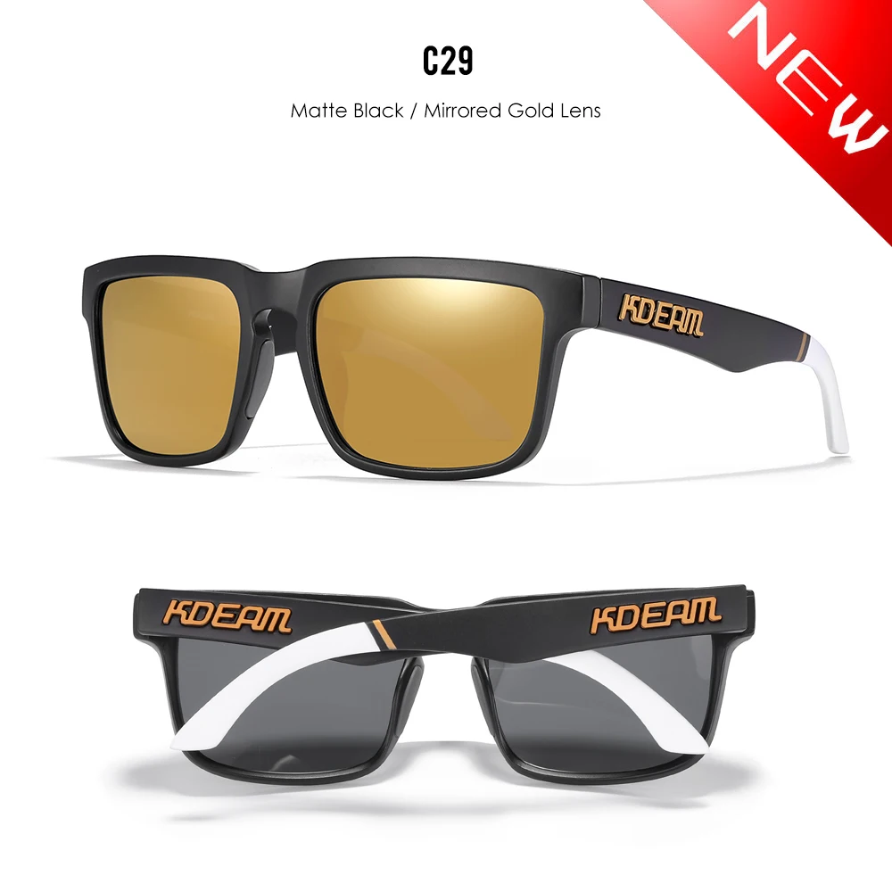 KDEAM 3D Logo Polarized Sunglasses with Real Coating Lens