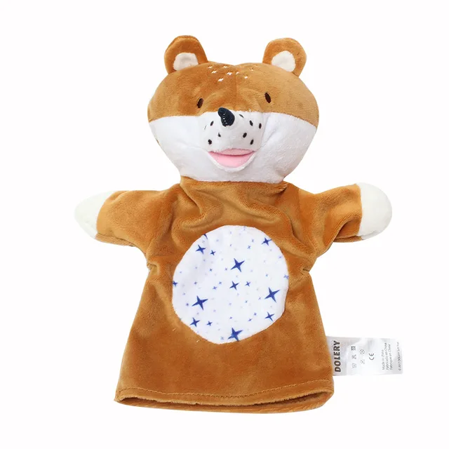 Cartoon Animal Hand Puppets Plush Toy Lovely Kids Sleep Story Game Puppet Parent-Child Interaction Toy Puppet Dolls 6