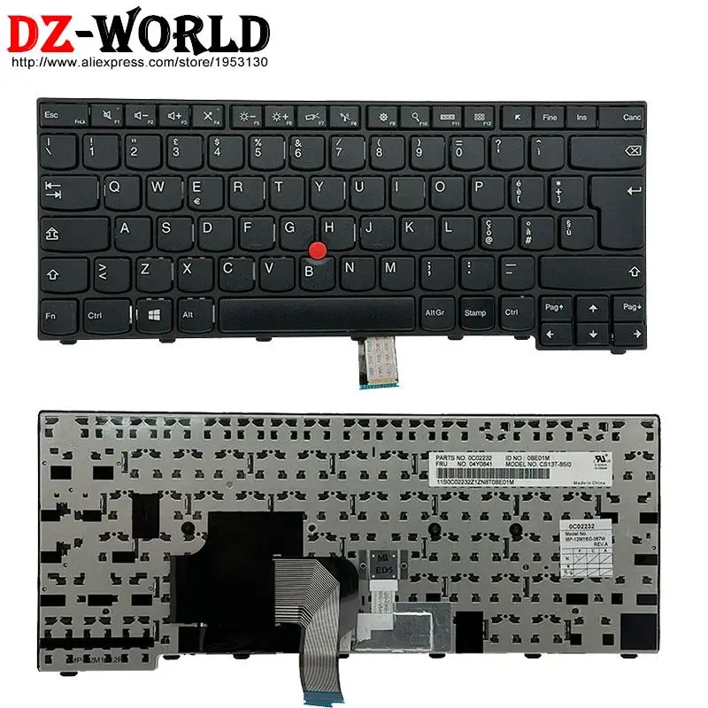 Teclado Italiano do Luminoso para Lenovo Thinkpad T460 T440 s p T450s T450 E431 E440 L440 L450 L460 L470 04y2743 04y0841 01ax327 - Imagem 4