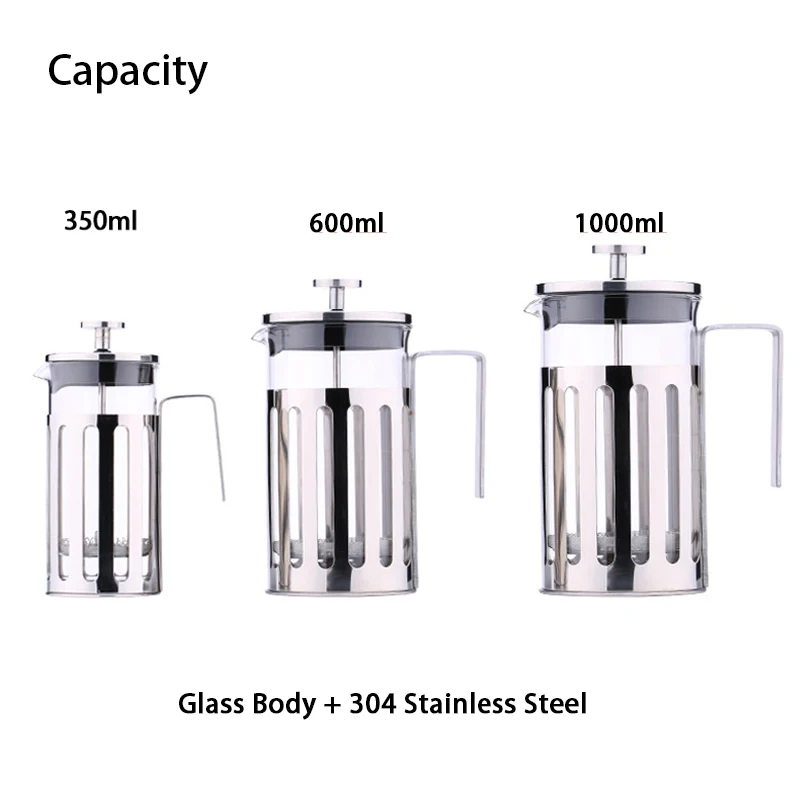 600ml Uniware Stainless Steel French Press Coffee Pot Press Maker Filter 