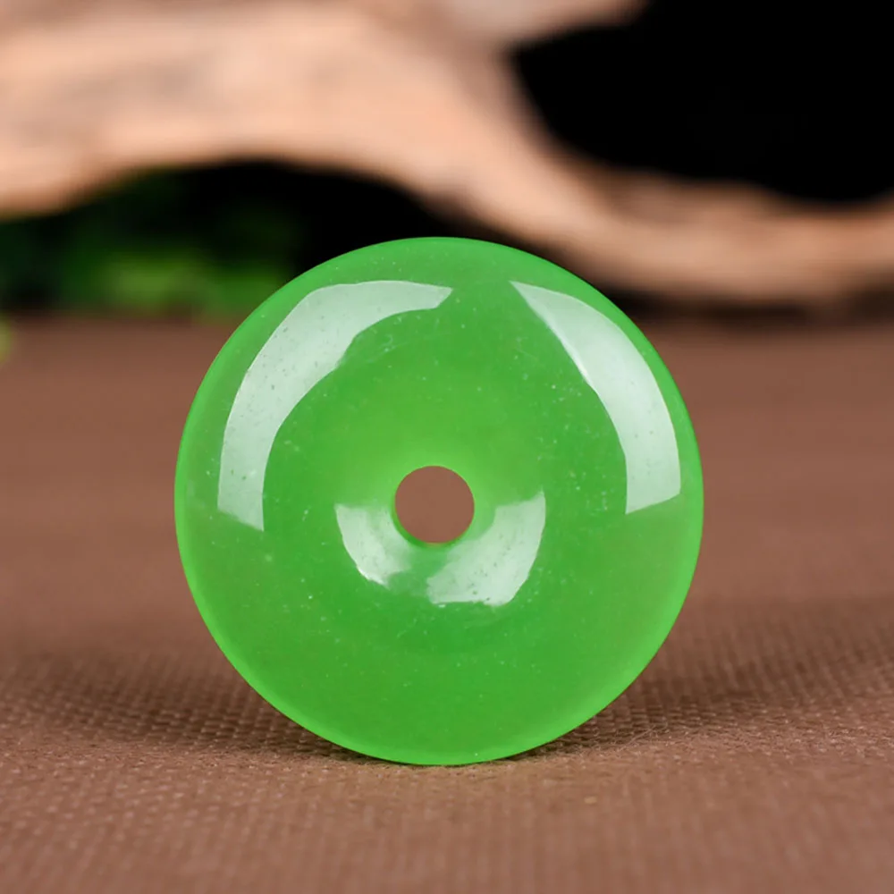 

Подвеска с нефритом из Мьянмы, ювелирное изделие из нефрита, ЛЕДЯНОГО ЦВЕТКА с натуральным изумрудом, Нефритовое ожерелье унисекс, аксессуары, цепочка