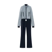 2026 Spring New Arrival Fashion Trendy Quilted Patchwork Belted Ski Padded Jumpsuit - Image 3