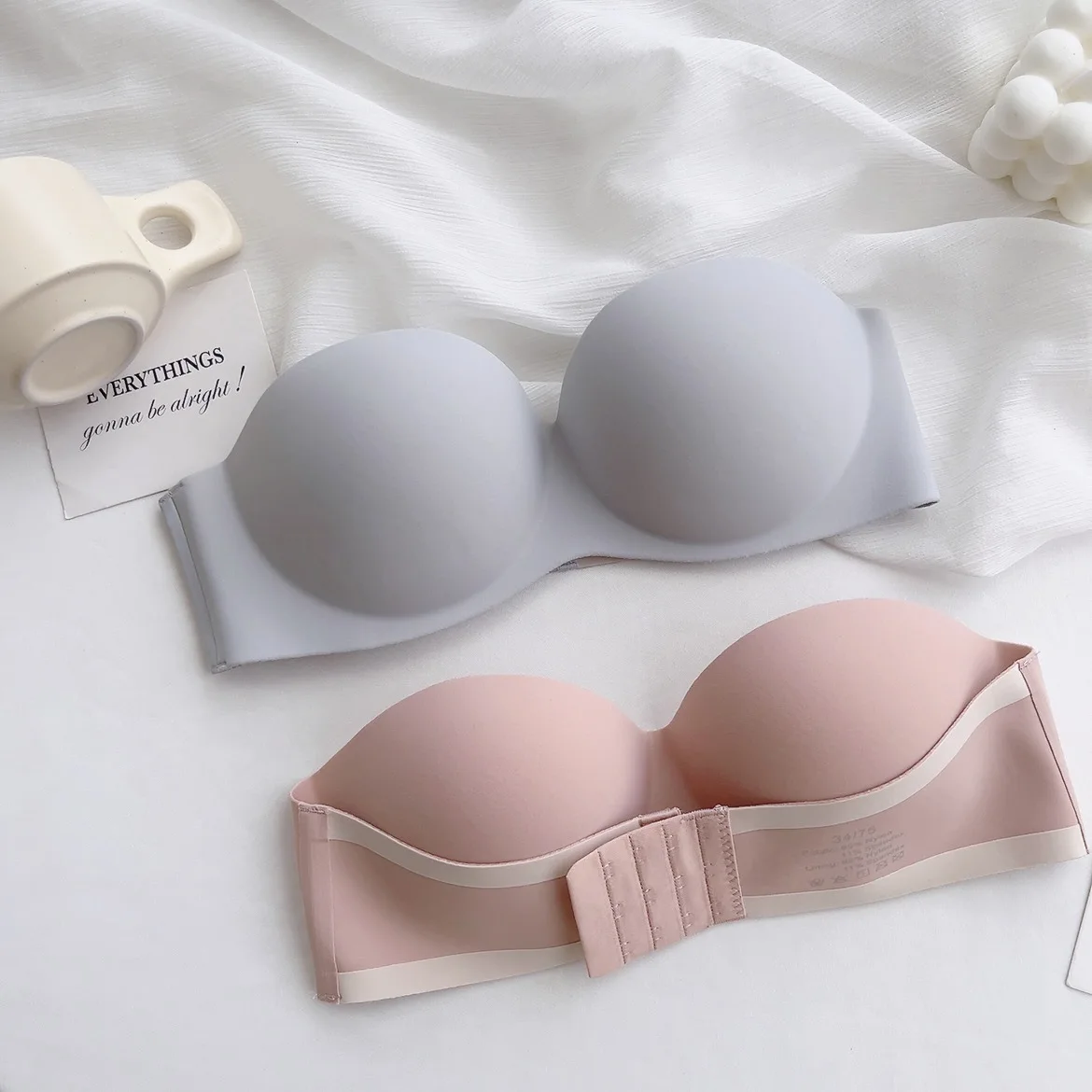 Summer Anti Slip Strapless Invisible Sexy Bra Women's Wedding Dress Beautiful Back Gathering Bra Seamless Comfort Bras Lingerie 1