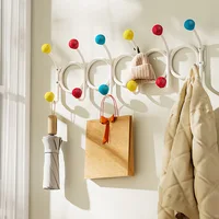 Candy Color Wall Hook Metal Clothes Hat Holder Rack Crochet Organizer Home Baby Kids Room Decoration Nursery Decor 1