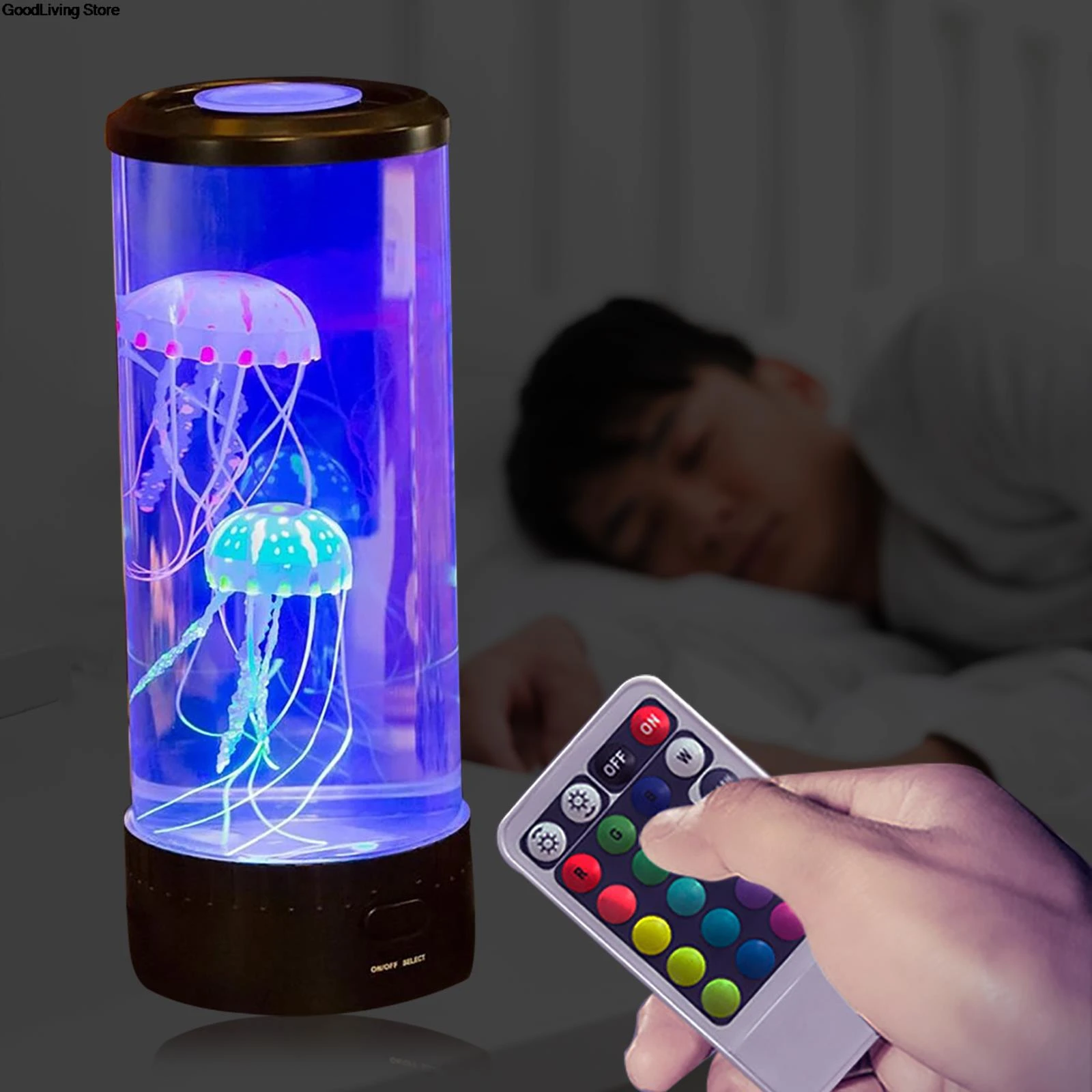 moon night light Gift USB led jellyfish lamp mood night lamp jellyfish tank aquarium remote contr holiday nights of lights