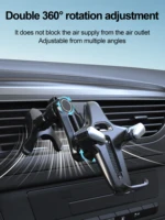 Car Vent Phone Mount, [Never Blocking Vent, Enjoy The Comfort of The A/C] Hands-Free Universal Extension Clip Air Phone Holder - Image 2