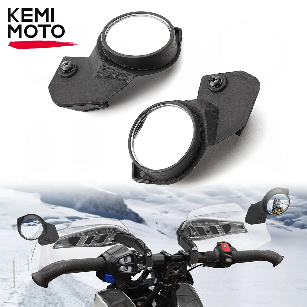 Handguard Pivoting Mirror KEMIMOTO Snowmobile Rearview Side Mirrors for Ski-Doo REV Gen5 Neo REV Gen4 XS XM XP XR XU #860200893