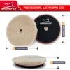 Sharkfox 5 Inch/ 6 Inch Wool Pad High Density Lambs Woollen Polish buffing Pad for Car Polisher 4