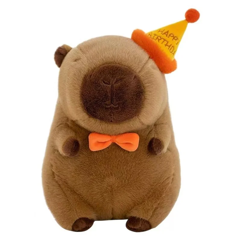 Capybara Plush Doll Cute Capibara Anime Fluffty Toy Kawaii Plushie Happy Birthday Doll Gift for Girl Friend Soft Stuffed Animals