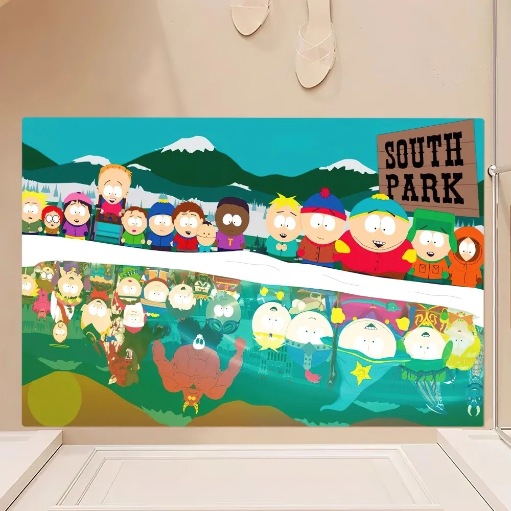 Funny Cartoon S-South Cute Park Floor Mat Bedroom Kitchen Door Bath House Super Absorbent Foot Non-slip 5