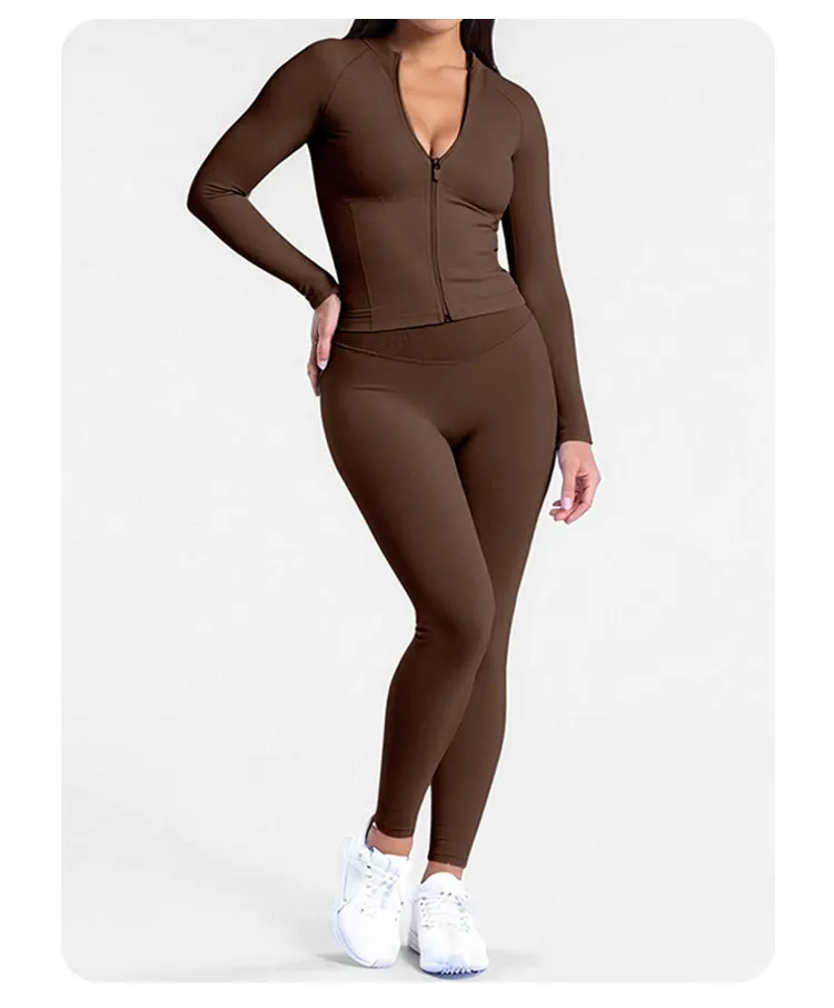 Ensemble Yoga Femme : Legging & Veste Zippée