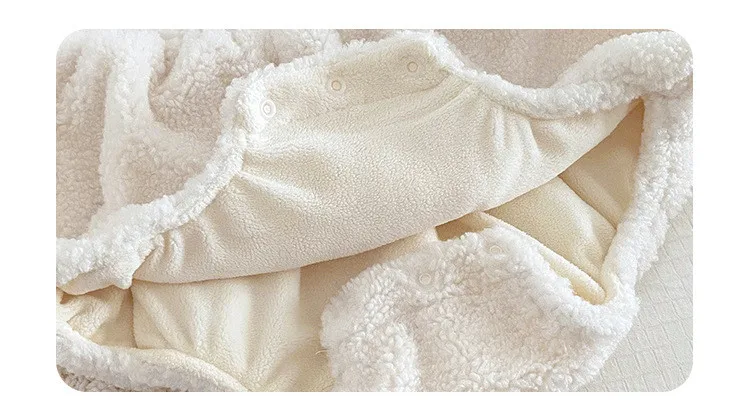 Niedlichen Kaninchen Mädchen Baby Strampler Herbst Winter Süße Prinzessin Kleidung Neugeborene Mädchen Solide Lange Ärmel Top Schwestern Passenden – Detail 3