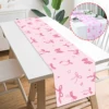 Pink Bow Polyester Table Runner Wedding Birthday Party Decoration Kids Girl Baby Shower Party Supplies Dining Table Cloth Cover 2