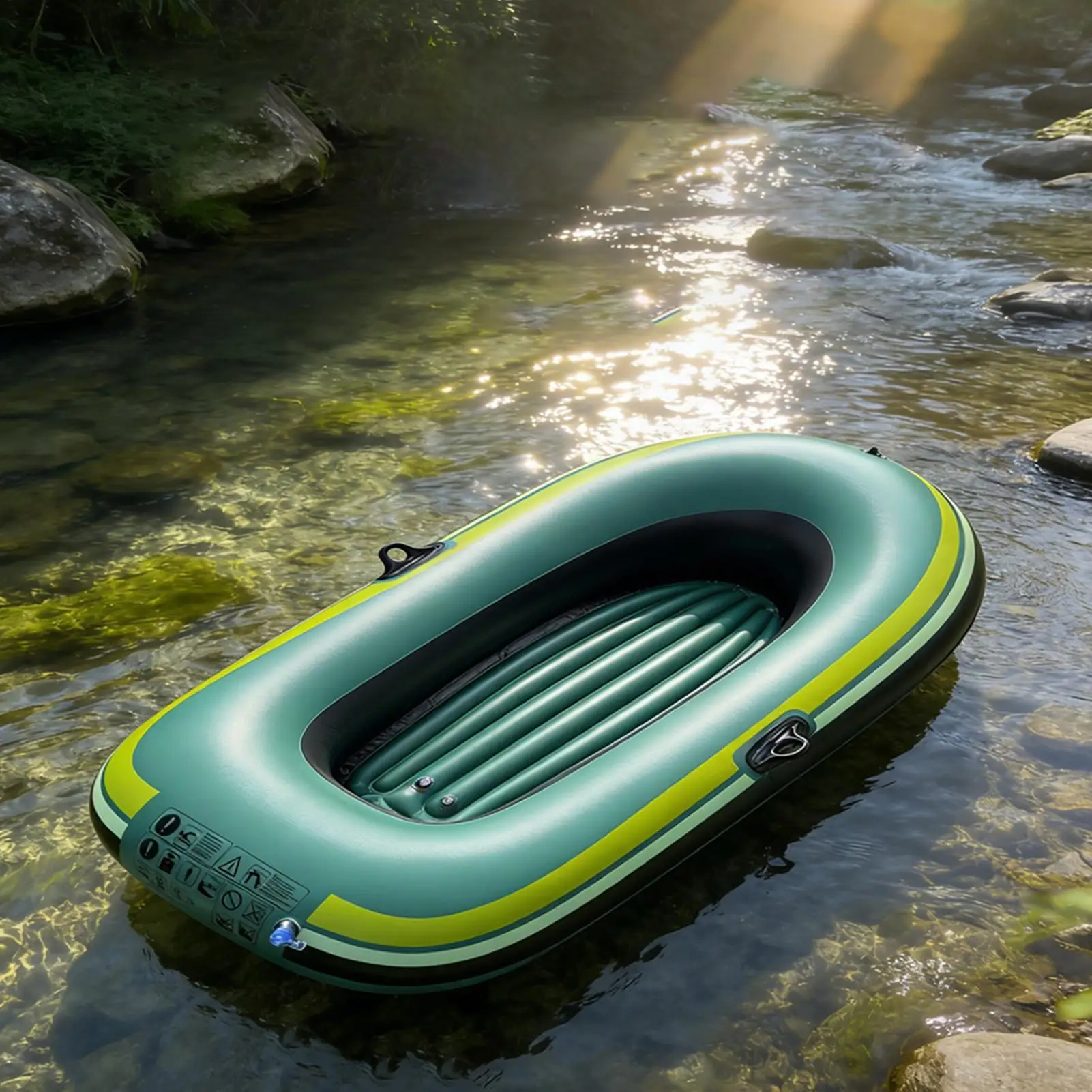 Gommone Gonfiabile per Rafting e Pesca, Kayak Gonfiabile per Pesca, Gommone Gonfiabile per Rafting e Pesca per Esterni, Barche Gonfiabili Portatili per la Pesca - immagine 6