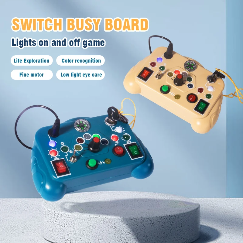 Colorful LED Busy Board Toy for Kids Early Education