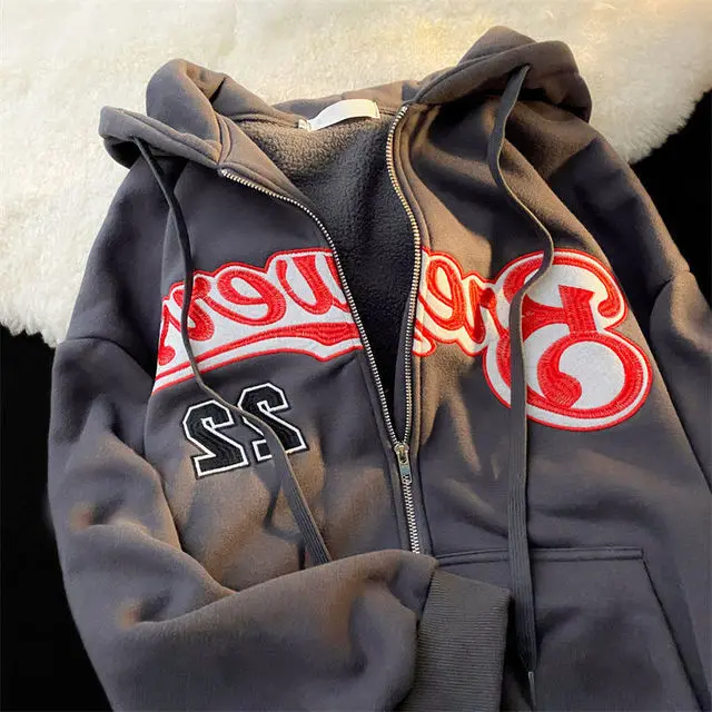 Oversized Demon hoodies Men Letter Print Streetwear High