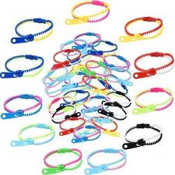 Bracelet à fermeture éclair 5 pièces, jeu de main anti Stress pour enfants colorés tdah, jouets sensoriels pour autisme, cadeaux de fête 