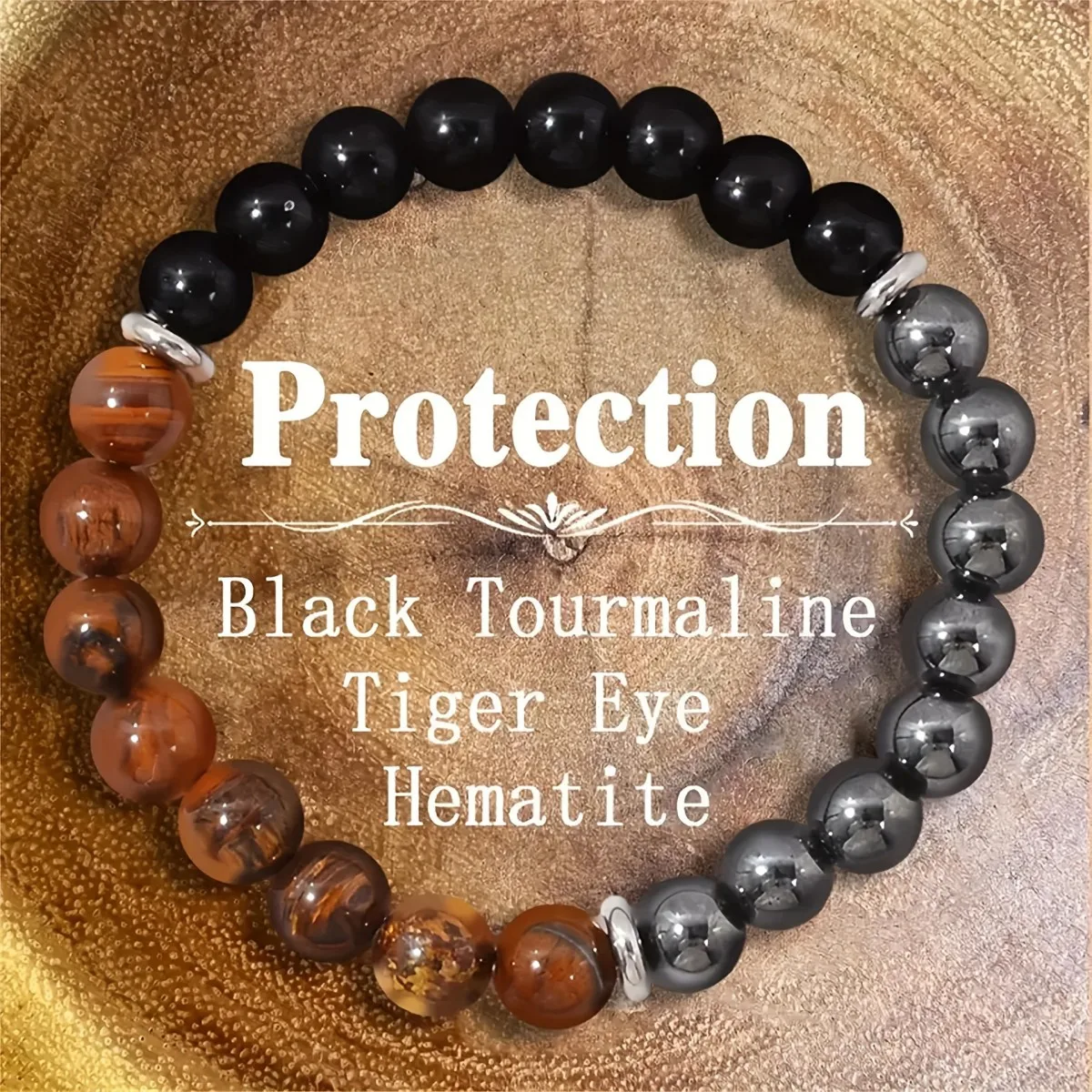 Pulsera de Ojo de Tigre y Obsidiana