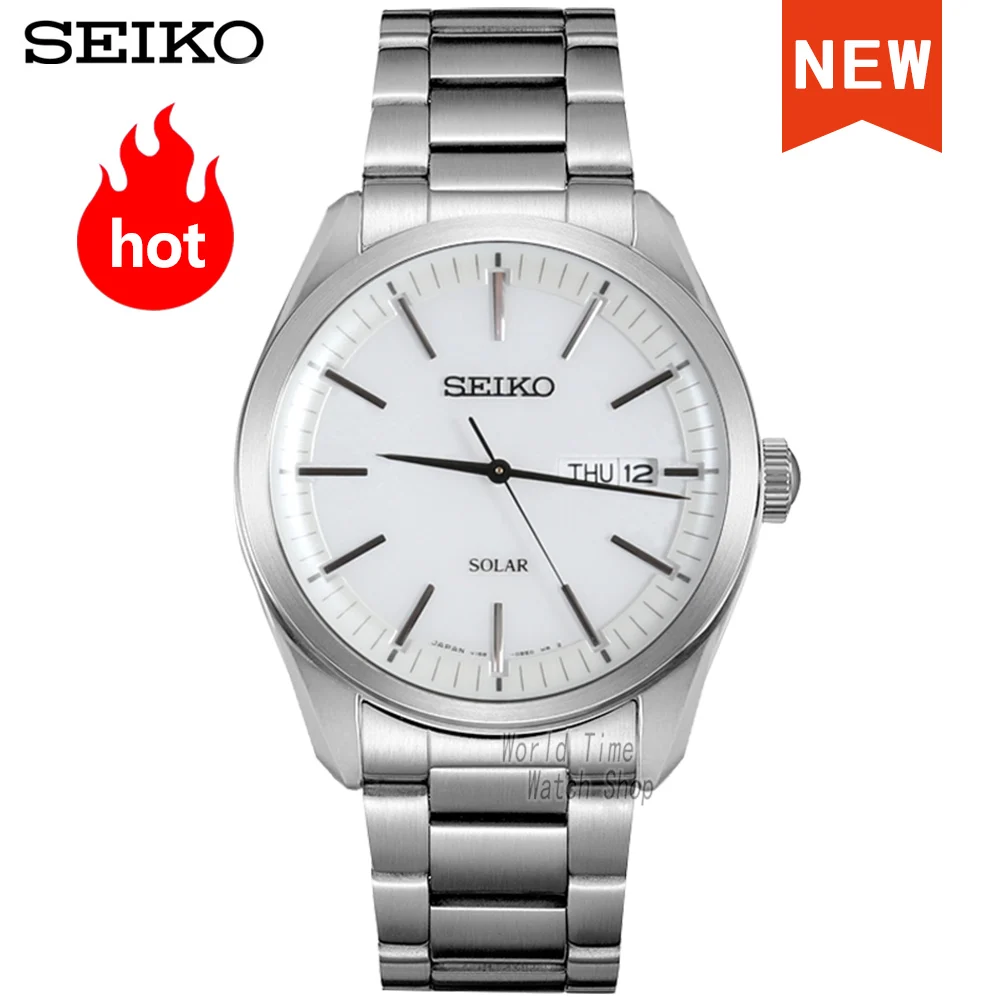 

seiko unisex style top brand luxury Waterproof steel strap simple fashion relogios masculino SNN233J1