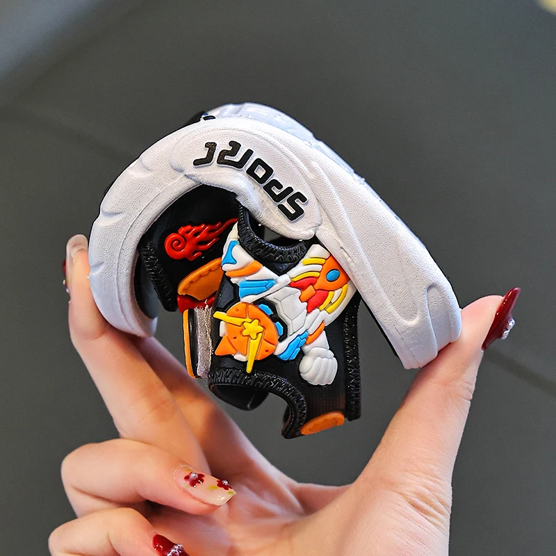Boys and girls sandals New Big kids Summer baby kids cartoon soft soles Student beach shoes
