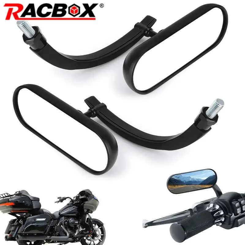 

8mm 10mm Retro Motorcycle Rearview Mirrors Aluminum Side Mirror For Bobber Chopper Touring Scooter Cruiser Bagger Street Bike