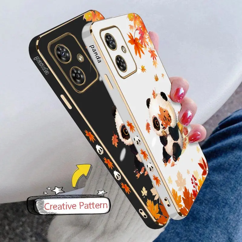 Maple Leaf Panda Luxury Plating Phone Case