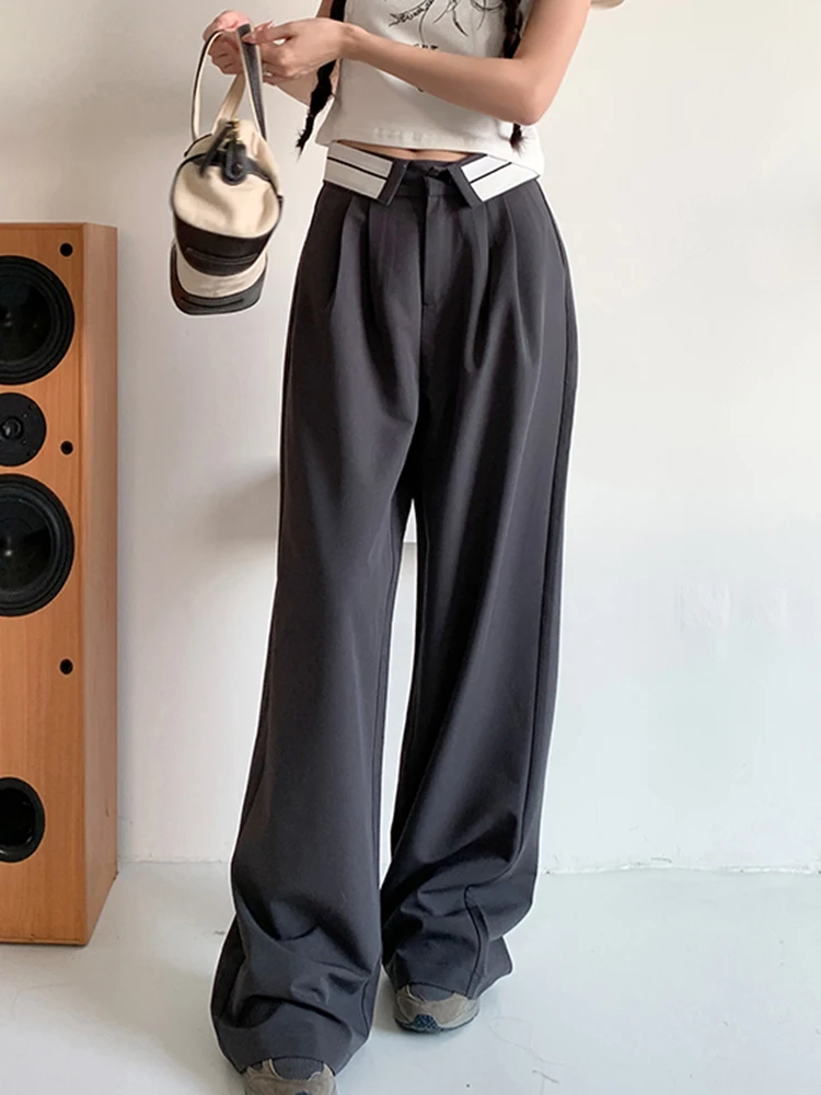 Pants Women High Waist Elegant Y2k Streetwear Casual Cargo Pants Baggy Pants Fashion Slim Zipper Multiple Pockets Sports Trouser